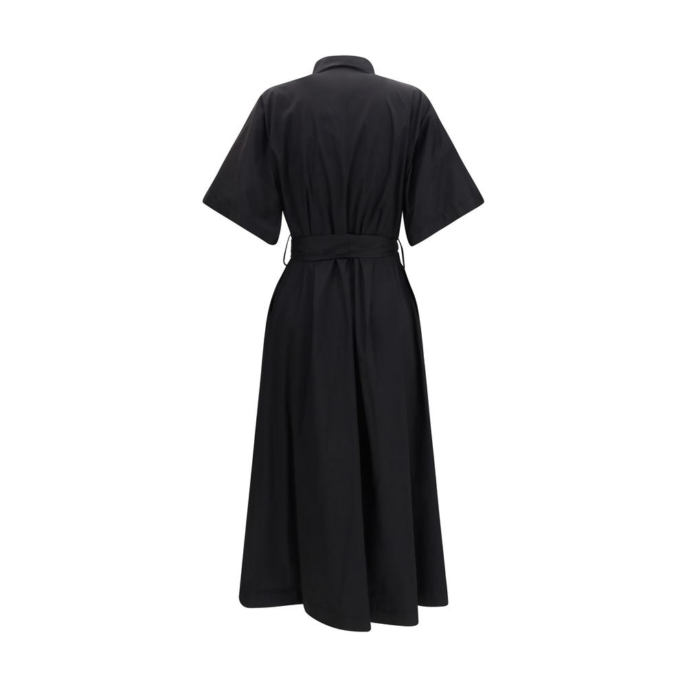 Black Cotton Casual Dress