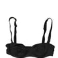 Black Semi-Pad Underwire Balconette Bra Underwear