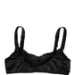 Black Semi-Pad Underwire Balconette Bra Underwear