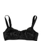 Black Semi-Pad Underwire Balconette Bra Underwear