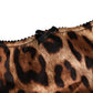 Black Brown Leopard Mid Waist Brief Panty Underwear