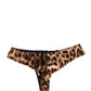 Black Brown Leopard Mid Waist Brief Panty Underwear