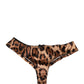 Black Brown Leopard Mid Waist Brief Panty Underwear