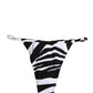Black White Zebra Bikini Top Bottom Swimwear