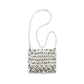 Silver Polyester Shoulder Bag