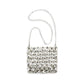 Silver Polyester Shoulder Bag