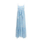 Blue Viscose Long Dress