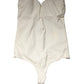 Off White Strapless One Piece Swimsuit Swimwear