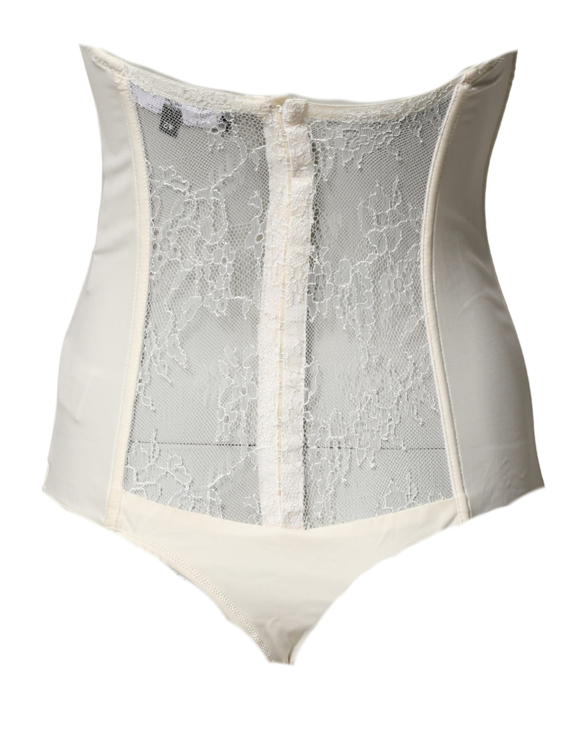 Off White Strapless One Piece Swimsuit Swimwear