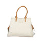 Beige Polyurethane Womens Bag