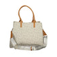 Beige Polyurethane Womens Bag
