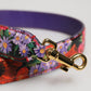 Multicolor Floral Leather Bag Accessory Shoulder Strap