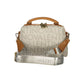 Beige Polyurethane Womens Bag