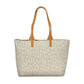 Beige Polyurethane Womens Bag