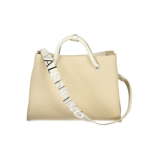 Beige Polyurethane Women's Bag