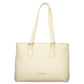 Beige Polyurethane Women's Shoulder Bag with Internal Pocket