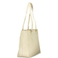 Beige Polyurethane Women's Shoulder Bag with Internal Pocket