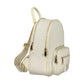 Beige Polyurethane Women's Backpack with Adjustable Straps