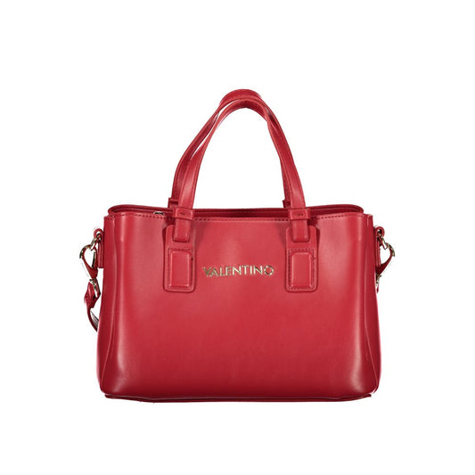Red Polyurethane Women's Bag