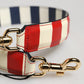 Multicolor Leather Striped Bag Accessory Shoulder Strap