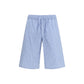 Blue Cotton Bermuda Shorts