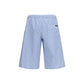 Blue Cotton Bermuda Shorts