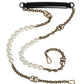 Black Leather Gold Chain Bag Accessory Shoulder Strap