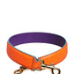 Orange Purple Calf Leather Bag Accessory  Shoulder Strap