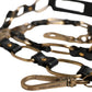 Black Leather Gold Chain Bag Accessory Shoulder Strap