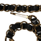 Black Leather Gold Chain Bag Accessory Shoulder Strap