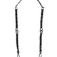 Black Leather Silver Chain Bag Accessory Shoulder Strap