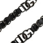 Black Leather Silver Chain Bag Accessory Shoulder Strap
