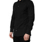 Black MARTINI Cotton Slim Dress Formal Shirt