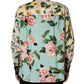 Multicolor Floral Animal Print Collared Shirt
