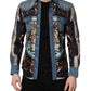 Blue Baroque Cotton Button Down Denim Shirt
