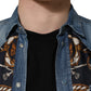 Blue Baroque Cotton Button Down Denim Shirt
