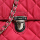 Prada Pink Quilted Tessuto Impuntu Nylon Flap Crossbody Bag