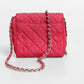 Prada Pink Quilted Tessuto Impuntu Nylon Flap Crossbody Bag