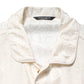 White Silk Long Sleeve Tonal Logo Print Shirt