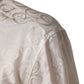 White Silk Long Sleeve Tonal Logo Print Shirt