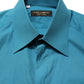Blue SARTORIA Long Sleeve Cotton Dress Shirt