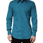 Blue SARTORIA Long Sleeve Cotton Dress Shirt
