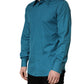Blue SARTORIA Long Sleeve Cotton Dress Shirt