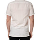 White Linen Short Sleeves Button Down Shirt