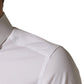 White Cotton Short Sleeves Button Down Shirt
