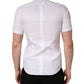 White Cotton Short Sleeves Button Down Shirt