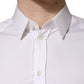White Cotton Short Sleeves Button Down Shirt