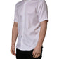 White Cotton Short Sleeves Button Down Shirt