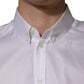 White Cotton Short Sleeves Button Down Shirt