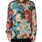 Multicolor Floral Animal Print Collared Shirt